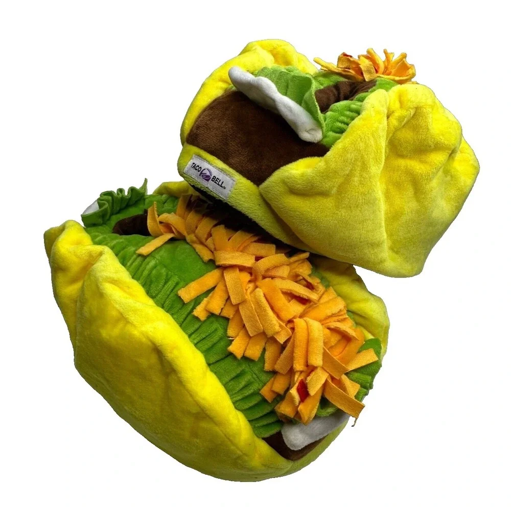 Taco Bell slippers Rare Plush Novelty Measure 11
